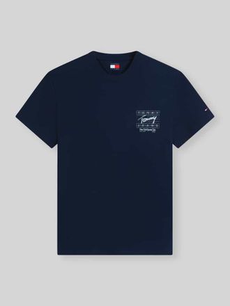 Tommy Jeans Regular Fit T-Shirt aus reiner Baumwolle mit R&uuml;cken-Print in Marine, Gr&ouml;&szlig;e XXL