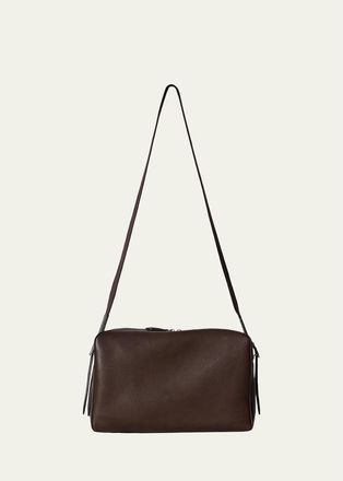 The Row Mens Jerome Grained Leather Crossbody Bag