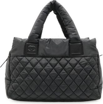 Chanel Pre-owned Cocoon Nylon Leather Tote Bag - Dames - Vintage Shopper - Zwart - ONE Size - Nylon - Vintage