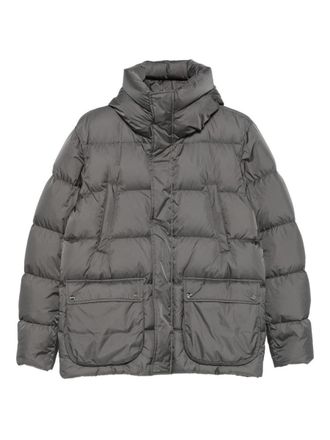 Herno Grey High-Necked Down Jacket