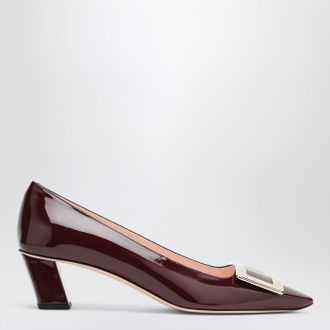 Roger Vivier Belle Vivier Patent Leather Bordeaux D&eacute;collet&eacute;s