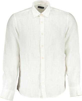 North Sails Linnen overhemd met lange mouwen - Heren - Casual Overhemden - Wit - S - Linnen - Overhemden