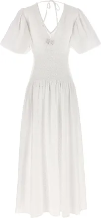 Le Twins Broderie Anglaise Cotton Dress - White