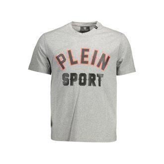 Plein Sport Gray Cotton Men Mens T-Shirt