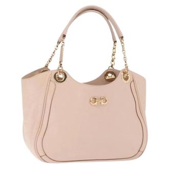 Ferragamo Pre-owned Handbags, female, Pink, Size: ONE SIZE Pre-owned Leather Handbag