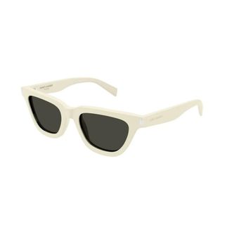 Saint Laurent Sunglasses, female, Beige, 53 MM, Authentic Sulpice Glasses Premium Quality