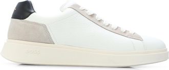 HUGO BOSS Mens Bulton Runn Trainers in Natural Leather - Size UK 10