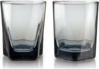 Viski Crystal Double Old Fashioned Glasses in Grey at Nordstrom