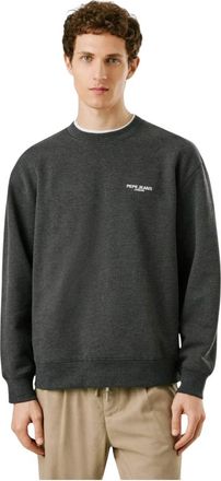Pepe Jeans London Terry Sweatshirt - Heren - Sweatshirts - Grijs - M - Katoen - Hoodies & sweatvesten
