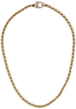 Nadri Gemini Pav&eacute; Clasp Link Chain Necklace in Gold at Nordstrom