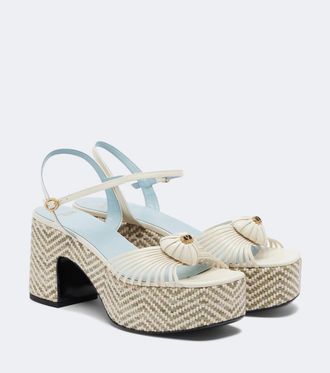 Valentino Garavani Coeur Royal leather platform sandals
