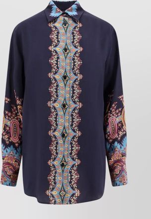 Etro paisley floral silk shirt