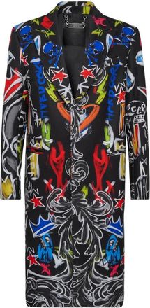 Philipp Plein Jassen, Heren, Veelkleurig, S, Polyester, Coat Long
