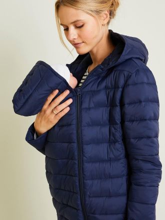 Vertbaudet Leichte Umstands-Steppjacke, Tragejacke nachtblau