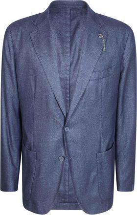Santaniello Tailored Wool-Blend Chain Detail Blazer