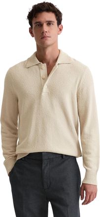 Marc O'Polo Polokragenpullover MARC OPOLO regular fit aus Bio-Baumwoll-Boucl&eacute;, Herren, Gr. XXL, light oat, Strick, Obermaterial: 94% Baumwolle, 6% Polyester, regu