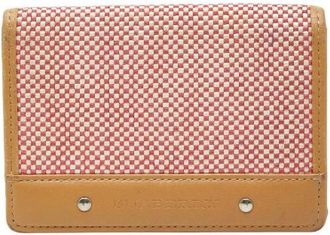 Burberry Pre-owned Wallets, female, Multicolor, Size: ONE SIZE Pre-owned Leather Canvas Card Case