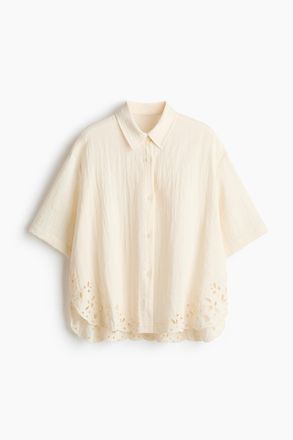 H&M Strandbluse mit Broderie Anglaise - White