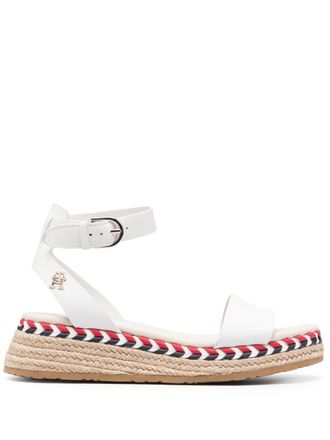 Tommy Hilfiger strap-detail leather espadrilles - women - Calf Leather/Calf Leather/Rubber/Fabric - 36 - White