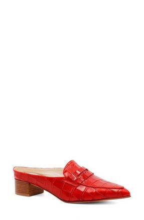 Amalfi By Rangoni Adepto Croc Embossed Mule in Rosso Cocco Bengali at Nordstrom, Size 7.5