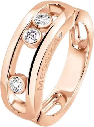 Messika Move 18k Rose Gold Diamond Ring, Size 48