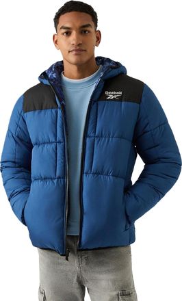 Reebok Mens Colour Block Reversible Puffer Jacket (Blue) - Size X-Large