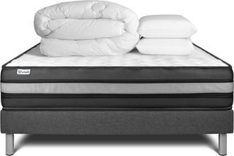 VITALIT Pack Colch&oacute;n Gris Espuma Viscoel&aacute;stica 200 X 200