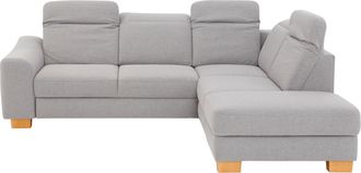HOME AFFAIRE Ecksofa »Dundee L-Form« wahlweise mit Kopfteilverstellung und zusätzlich mit Bettfunktion