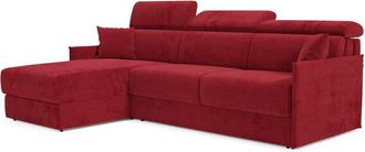 Divani.Store Sof&aacute; esquinero convertible impermeable 232 cm izquierdo rojo
