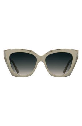 Kendra Scott Katherine 56mm Gradient Cat Eye Sunglasses in Cream/Mother Of Pearl at Nordstrom