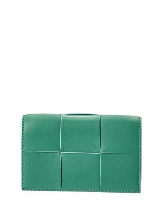 Bottega Veneta Maxi Intrecciato Leather Business Card Case