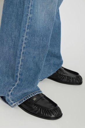 Kenzo Leather Loafers, Womens, Black