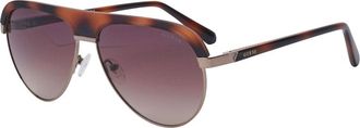 Guess Unisex Gu7624 Aviator Sunglasses Tortoise Style - Brown - One Size