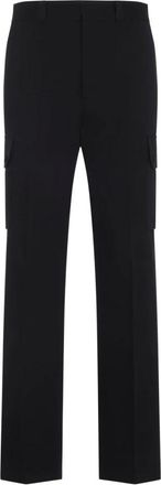 Givenchy Tailored Cargo Broeken - Heren - Straight fit broeken - Zwart - M - Katoen - Broeken