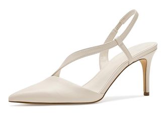 Calvin Klein Jistine Womens Shoes Ivory : 8.5 M, Leather