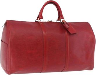 Louis Vuitton Pre-owned Boston Bag - Dames - Vintage Weekendtas - Rood - ONE Size - Leer - Vintage