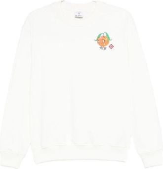 Casablanca Beach Wave Sweatshirt - Dames - Sweatshirts - Wit - M - Katoen - Hoodies & sweatvesten