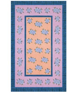 Lisa Corti Oleander cotton tablecloth (270cm x 180cm) - unisex - Cotton - One Size - Orange