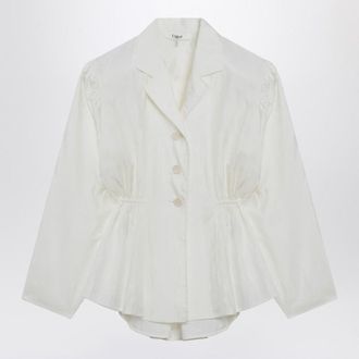 Chlo&eacute; Ivory Silk-Blend Blouse