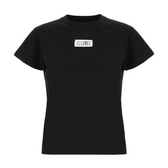 Maison Margiela T-Shirts, female, Black, Size: M Casual Cotton T-Shirt in Various Colors