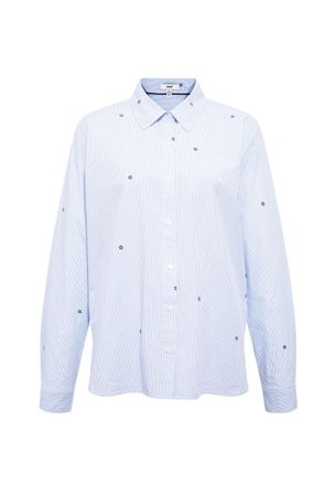 Mavi Langarmbluse MAVI Mavi Langarmhemd Long Sleeve Woven, Damen, Gr. XS, blau, Obermaterial: 100% Baumwolle CO., Blusen Langarmbluse