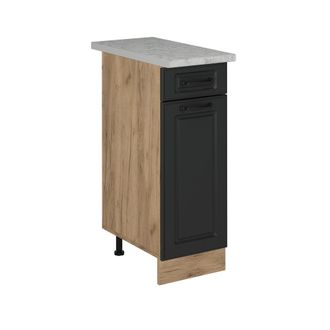 Vicco Mueble Bajo De Cocina R-line, Antracita Casa De Campo, 30 Cm Et M&aacute;rmol