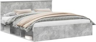 vidaXL Estructura De Cama Concreto 180 X 200 Cm Madera De Pino Macizo Vidaxl