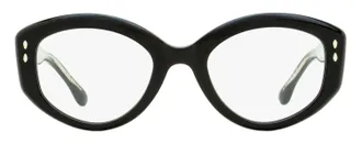 Isabel Marant Blue Block Oval Eyeglasses - Black