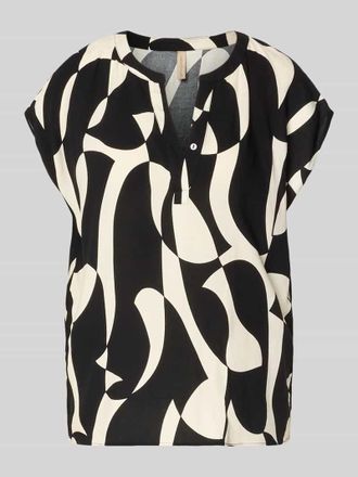 Soyaconcept Regular Fit Bluse aus Viskose mit V-Ausschnitt Modell CHANISE in BLACK, Gr&ouml;&szlig;e XXL