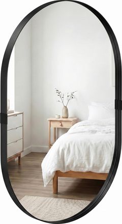 OEM Specchio Da Parete In Vetro Temperato Per Soggiorno Nero 60 X 90 Cm