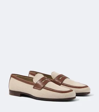 Churchs Leather-trimmed loafers