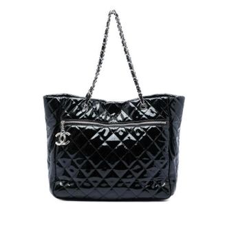 Chanel Pre-owned Bolso Tote Acolchado de Charol - Pre-owned - Mujer - Negro - ONE SIZE
