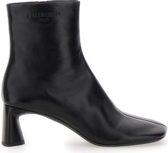 Balenciaga Black Leather Ankle Boots