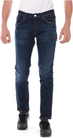 Daniele Alessandrini Jeans - Heren - Slim Fit Jeans - Blauw - W38 - Katoen - Jeans